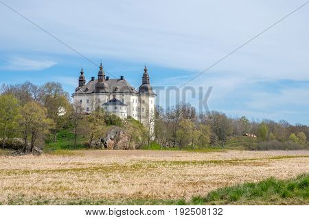 LINKOPING, SWEDEN - MAY 13, 2017: Ekenas castle in the countryside outside Linkoping. The castle, which is a popular tourist attraction, was built in the 17th century.