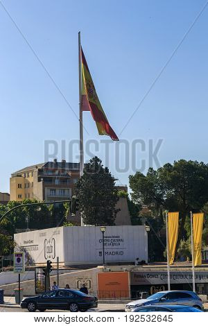 MADRID, SPAIN - MAY 24, 2017: Theater of Fernan Gomez is one of the most important cultural centers of city.