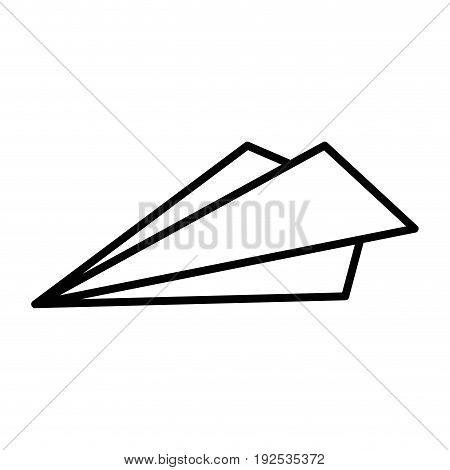 paperplane icon over white background vector illustration