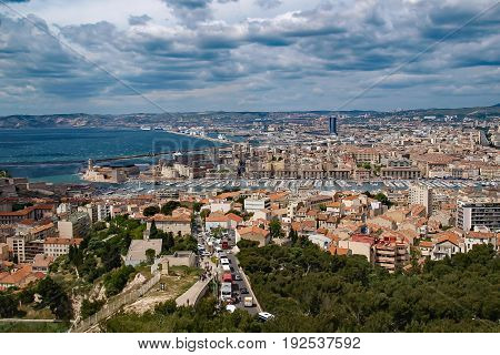 Overlooking the Mediterranean sea in the French Riviera