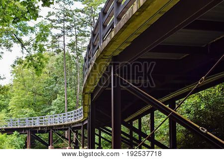 Scenic overpass in the Blue Ridge Mountains of North Carolina