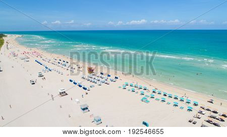 South Beach, Miami Beach. Umberlla beach. Florida. USA.