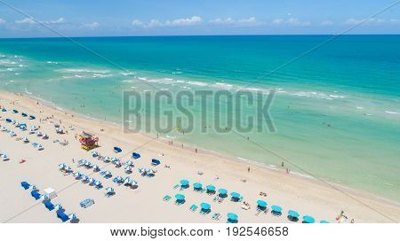 South Beach, Miami Beach. Umberlla beach. Florida. USA.