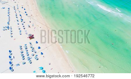 South Beach, Miami Beach. Umberlla beach. Florida. USA.