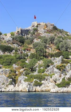 Ancient city on the seashore of Kekova Turkey