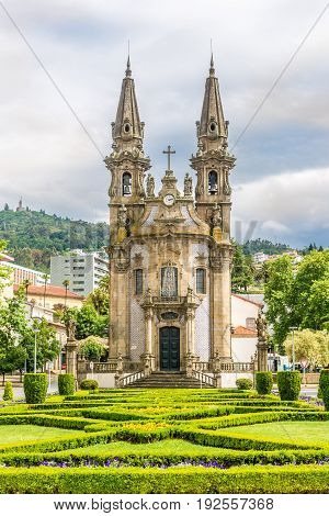 View at the church of Nossa Senhora da Consolacao in Guimaraes - Portugal