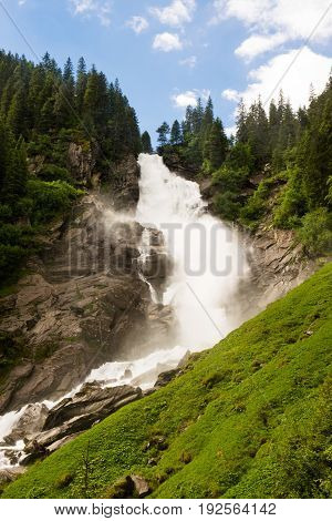 Krimml Waterfalls this are the highest waterfalls in Austria at Village Krimml in Salzburg
