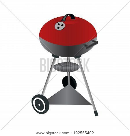 Barbecue grill icon. Vector illustration isolated on white background.