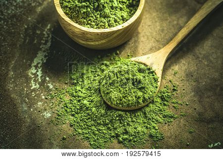 Matcha green tea. Matcha powder. Organic Green Matcha Tea.