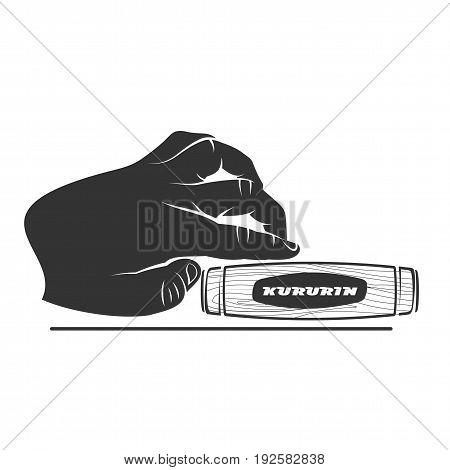 Hand Fidget Kururin Logo Vector Illustration