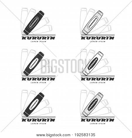 Hand Fidget Kururin Logo Set Vector Illustration