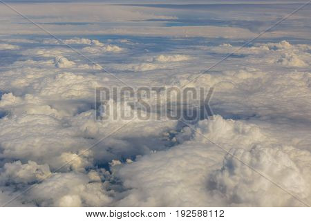 Cloudscape. Blue Sky And White Cloud. Sunny Day.