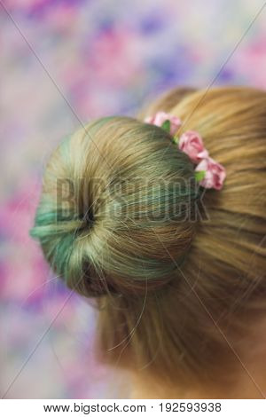 Girl With Topknot