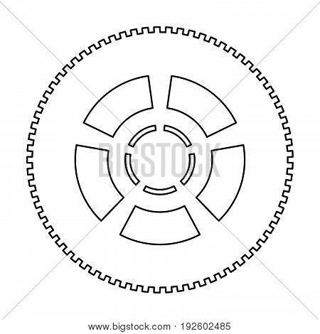 Car Wheel  The Black Color Icon .