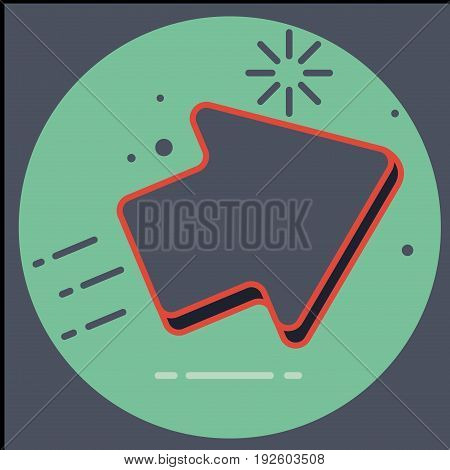 Arrow Icon in trendy flat style isolated on grey background. Arrow symbol for your web site design, logo, app, UI.