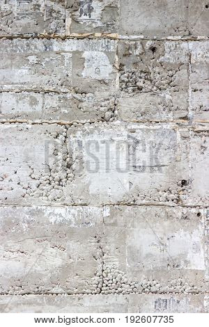 Gray And White Cinder Block Wall Background