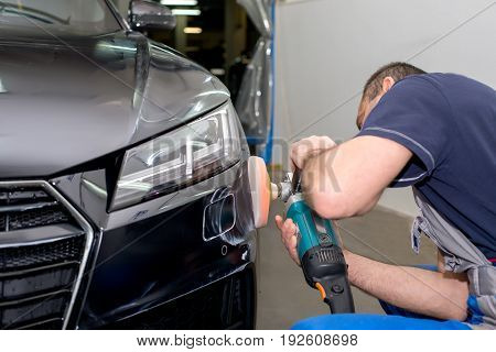 Polished black car polishing machine polished finishing