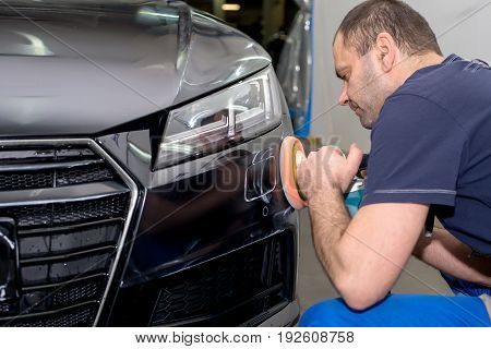 Polished black car polishing machine polished finishing