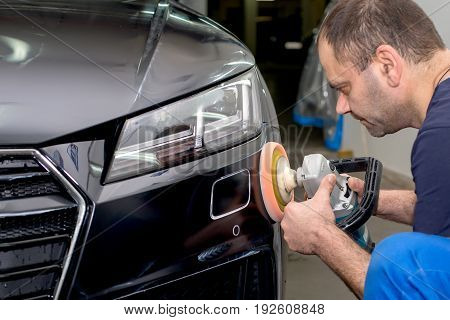 Polished black car polishing machine polished finishing