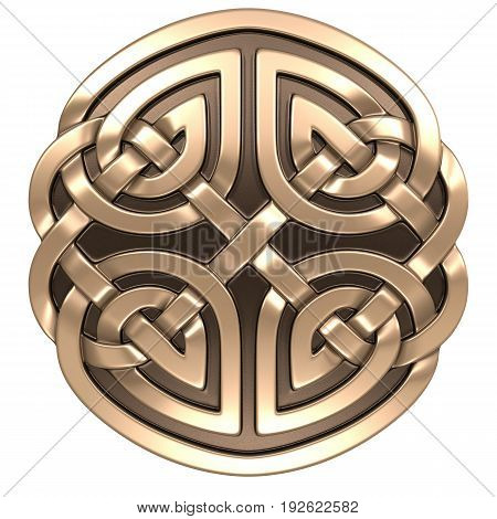 3d image Celtic ornament. Isolated white background.