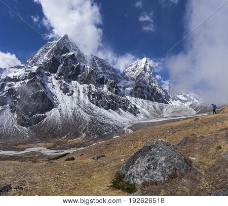 Photographer Taking Pictures On Everest Base Camp Trek