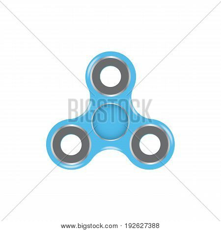A realistic blue manual spinner. Vector illustration.