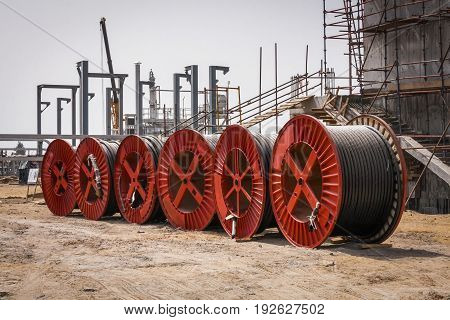 Oil and Gas Plant under construction in the Delta in Egypt