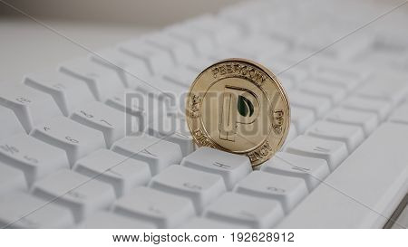 Gold Peercoin Coin