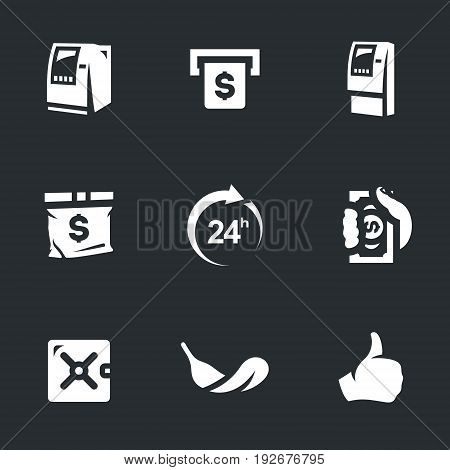 Terminal, money, bag of money, 24 hours, hand, safe, pen, gesture approval.