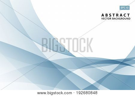abstract vector illustration of modern light blue wave element and background copy space