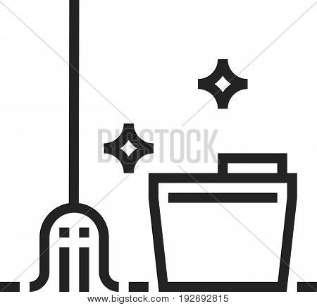 Mop Cleaning Icon