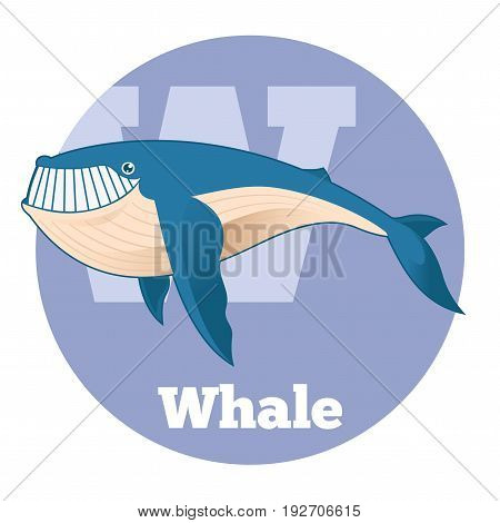 Vector image of the ABC Cartoon Whale