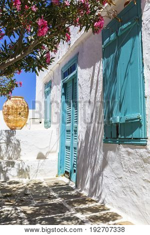 Old house in Apollonia village on Sifnos island in Greece.