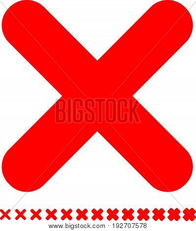Cross Symbol With Different Weights Included. Delete, Removal, Cancellation, Remove Icon