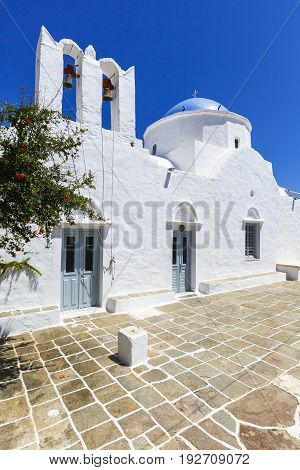 Church in Apollonia village on Sifnos island in Greece.