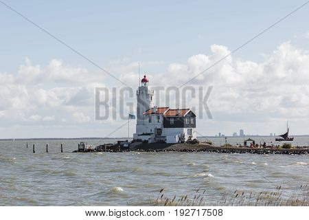 Het Paard lighthouse in Marken, The Netherlands