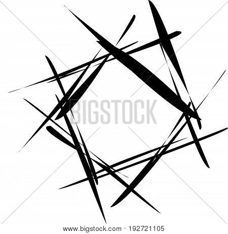 Abstract Geometric Sign, Smbol With Smeared Lines