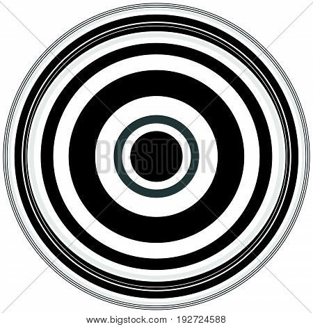 Generic Circular Motiff, Mandala. Abstract Grayscale Geometric Element