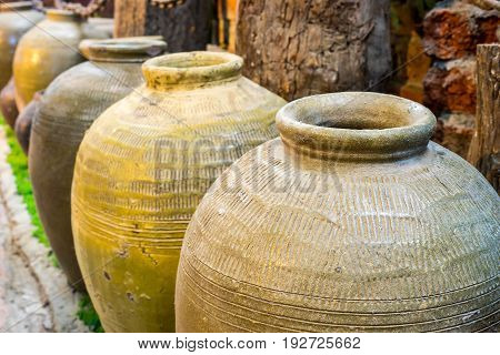ceramic culture art , Antique handmade jars