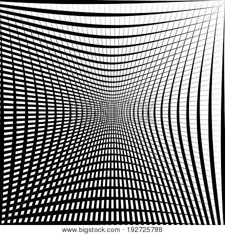 Geometric Black And White Texture. Mesh, Grid Pattern Of Lines
