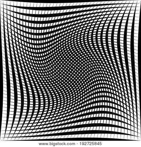Geometric Black And White Texture. Mesh, Grid Pattern Of Lines