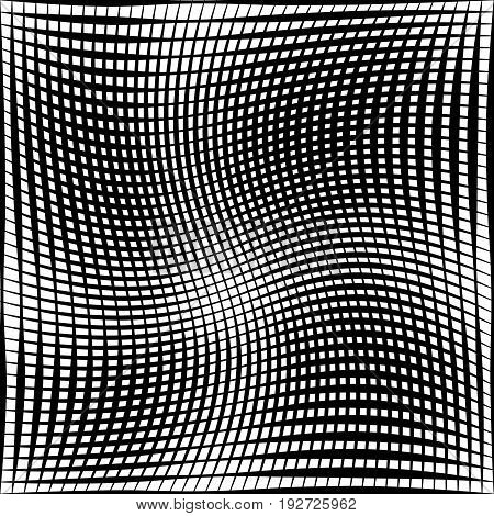 Geometric Black And White Texture. Mesh, Grid Pattern Of Lines