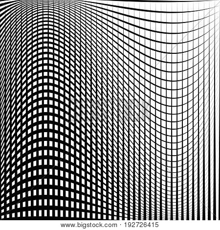Geometric Black And White Texture. Mesh, Grid Pattern Of Lines