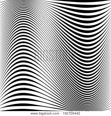 Geometric Black And White Texture. Mesh, Grid Pattern Of Lines