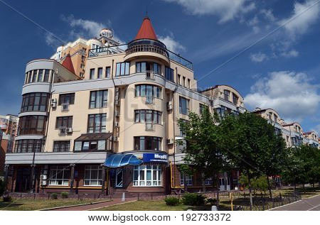 Modern residential area Obolon..June 21 ,2017 in Kiev, Ukraine