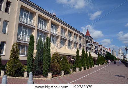Modern residential area Obolon..June 21 ,2017 in Kiev, Ukraine