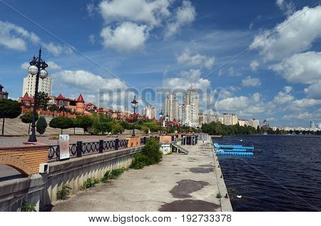 Modern residential area Obolon..June 21 ,2017 in Kiev, Ukraine