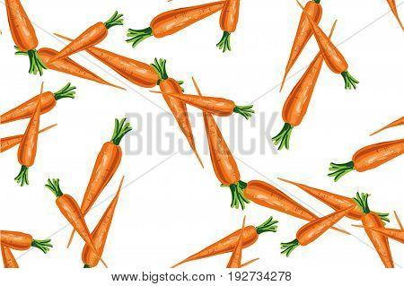 Seamless pattern with carrots. Vector illustration for stock