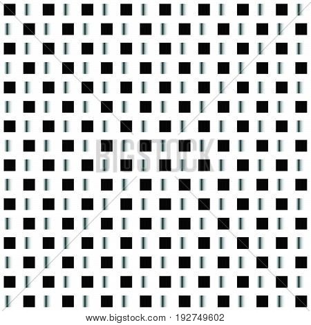 Black And White Seamless Geometric Pattern. Repeatable Texture / Background. Checkered Backdrop