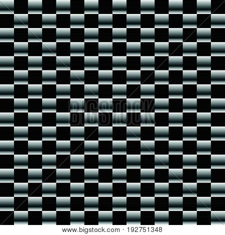 Black And White Seamless Geometric Pattern. Repeatable Texture / Background. Checkered Backdrop